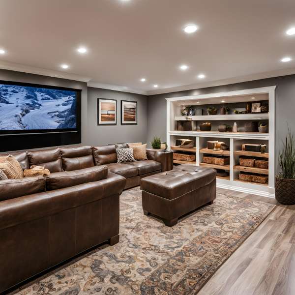 Basement Livingroom Basement Finishing JC Home Builders